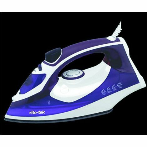 Rite-Tek Steam Iron 2200W Non Stick Sole Plate Antidrip Self Cleaning ST792