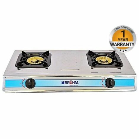 Bruhm 2 Burner Table Top Gas Cooker Stainless Still Finish BGC-MT2S 2 BURNERS