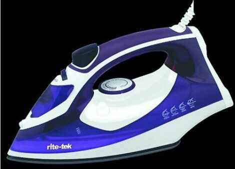 Rite-Tek Steam Iron 2200W Non Stick Sole Plate Antidrip Self Cleaning ST792 - Image 2