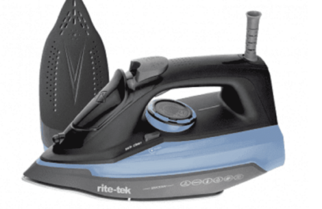 Rite-Tek Steam Iron 2600W Non Stick Sole Plate Antidrip Self Cleaning Open Handle ST880 - Image 2