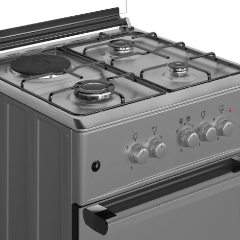 Maxi 4 Burner, 3 Gas 1 Electric Cooker 6060 M4 Inox MAXI 6060 M4 Inox