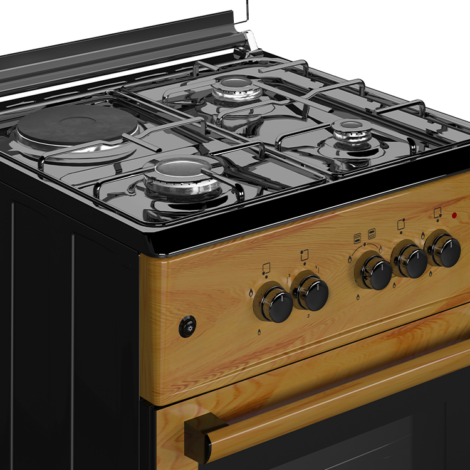 Maxi 60*60 (3+1) Burner Gas Cooker MAXI 6060(3+1) WOOD - Image 2